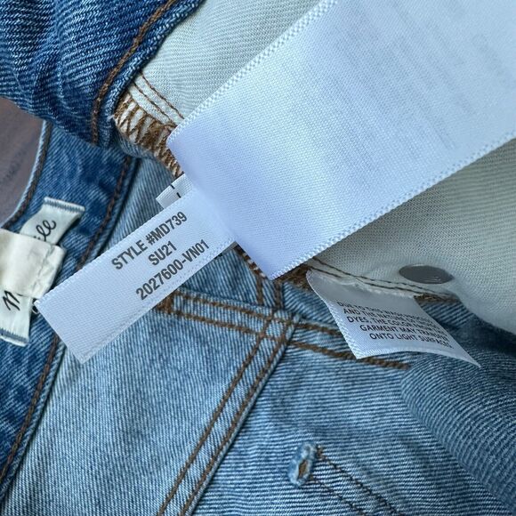 NWOT MADEWELL Relaxed Denim Shorts Destroyed Hem Edition in Rosemount Wash - Picture 10 of 11